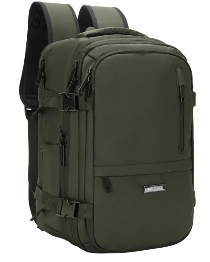 Lennuki käsipagasi vaakumkott 40x20x25 cm, akordionlukuga Smart+ roheline