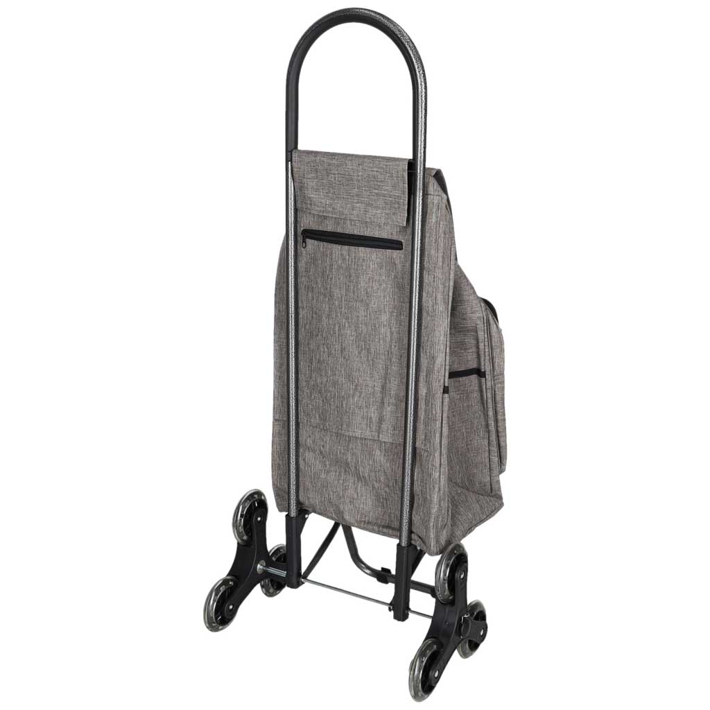 6-Wheel-Shopping-Trolley-with-Insulated-Pocket-95-cm-Gray-192349
